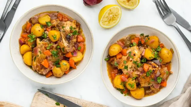 'Video thumbnail for Lemon-Garlic Chicken Casserole Recipe'