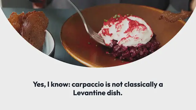 Video thumbnail for Beetroot carpaccio with feta, pistachios and za’atar