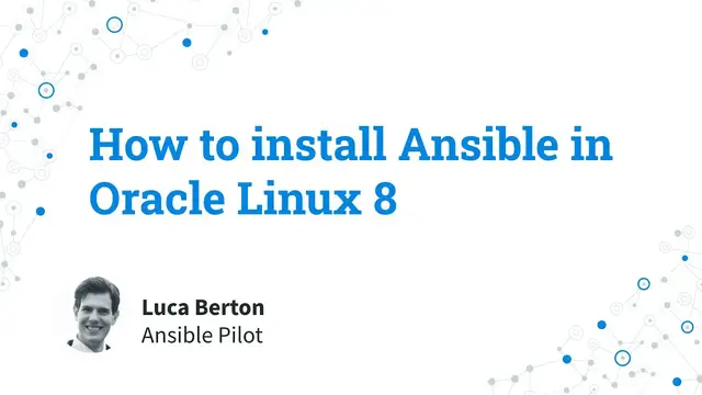 Video thumbnail for How to install Ansible in Oracle Linux 8 - Ansible install