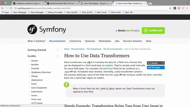 'Video thumbnail for Timestamps on Symfony 3 Forms'