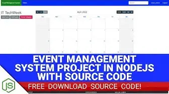 Video thumbnail for Event Management System Project in Node JS with Source Code (Free Download)