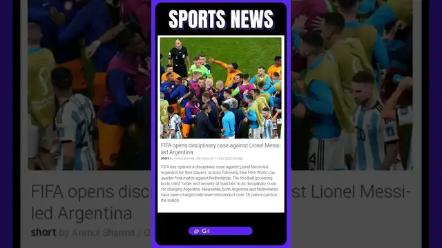 Video thumbnail for Sports News | Breaking News: FIFA Investigating Lionel Messi and Argentina! | #shorts #sports