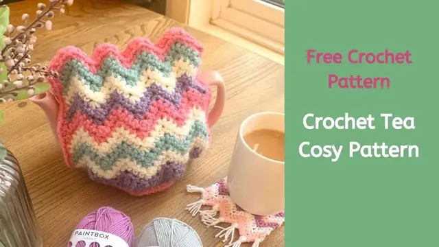 Video thumbnail for How to crochet a tea cosy - easy crochet teapot cosy pattern