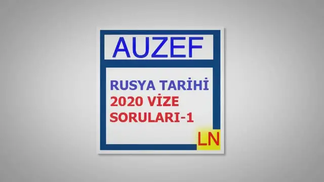 Video thumbnail for Rusya Tarihi 2020 Vize Soruları -1