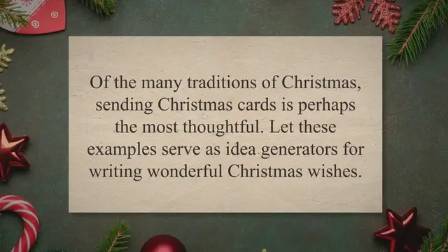 Video thumbnail for Christmas Card Wishes