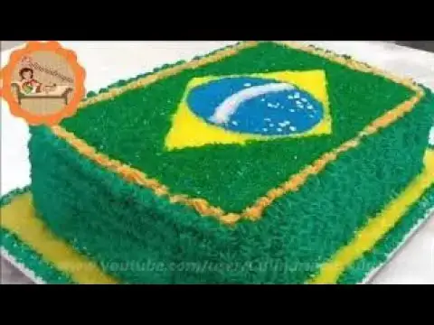 Video thumbnail for BOLO DECORADO BANDEIRA DO BRASIL