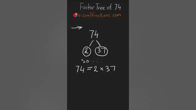'Video thumbnail for Factors of 74: Prime Factorization Using a Factor Tree #math #mathtrick #mathshorts #factorization'