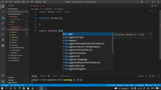 Video thumbnail for ReactJS: Creating 1st React Component The NavBar