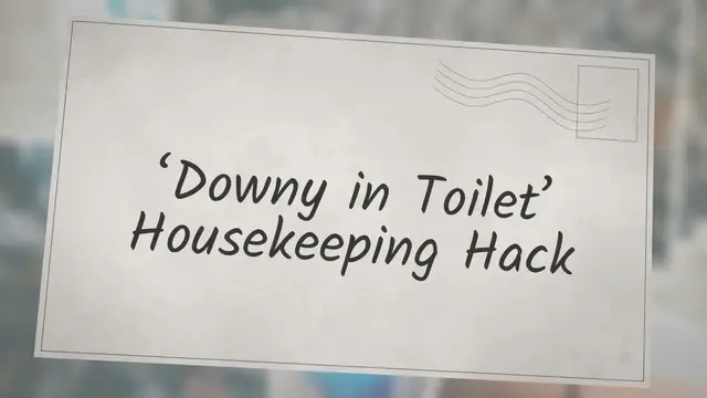 Video thumbnail for ‘Downy in Toilet’ Housekeeping Hack