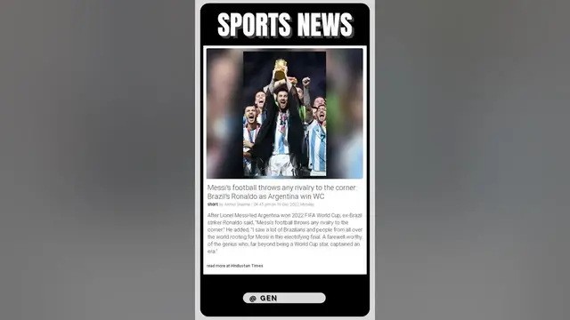 Video thumbnail for Latest Information | Messi Outshines Ronaldo in Epic World Cup Qualifier Showdown! | #shorts #sports