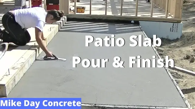 Video thumbnail for Pouring And Finishing A Concrete Patio Slab (for beginners)