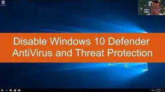 'Video thumbnail for Disable Windows 10 Defender Virus and Threat Protection'
