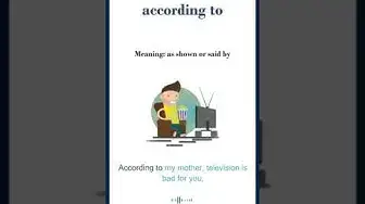 Video thumbnail for "According to" Meaning | Common English Idioms #shorts