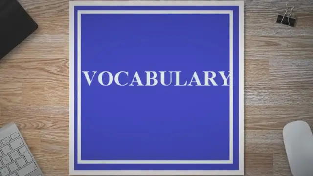 Video thumbnail for Vocabulary Exercise -17