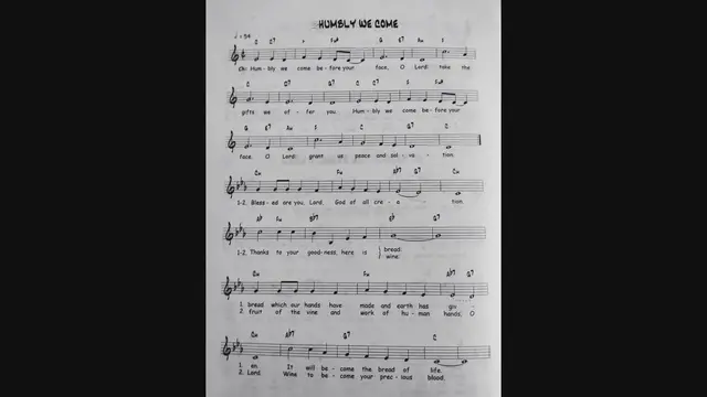 Video thumbnail for Humbly We Come - Catholic Mass Song Sheet Music