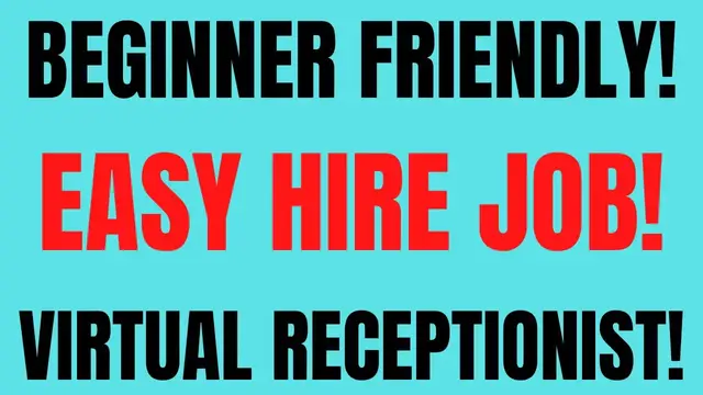 Video thumbnail for Beginner Friendly | Easy Hire Job | Virtual Receptionist | Best Work From Home Jobs | Remote Job