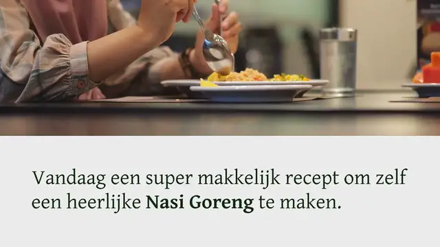 Video thumbnail for NASI GORENG: IDEALE MAALTIJD VOOR S'AVONDS NA EEN DRUKKE WERKDAG