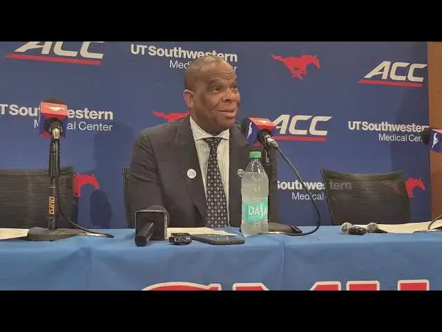 Video thumbnail for #UNC coach Hubert Davis after loss at #SMU