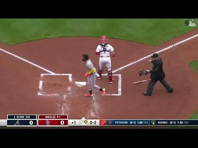 'Video thumbnail for Matt Olson SMACKS a RBI Double, Scoring Ronald Acuna Jr! | Atlanta Braves | 4/5/2023'