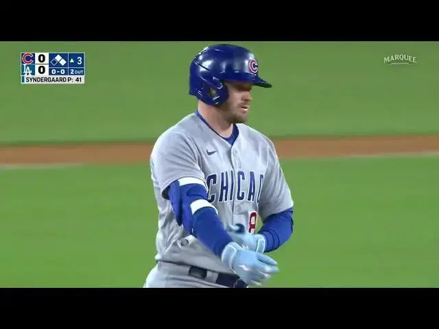 'Video thumbnail for Ian Happ CRUSHES a RBI Ground-Rule Double! | Chicago Cubs | 4/14/2023'