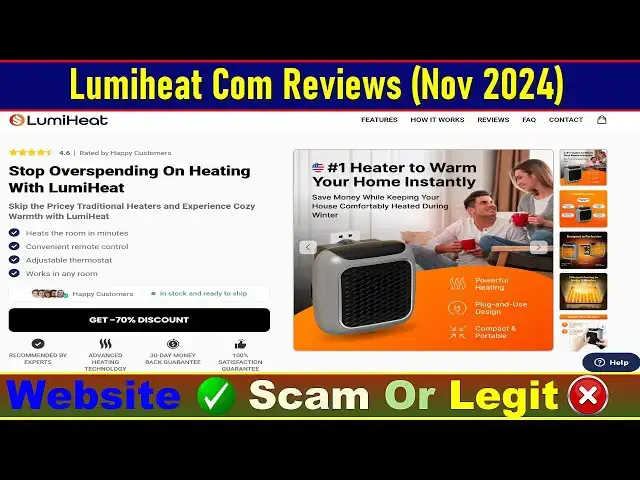 Video thumbnail for Lumiheat Com Reviews: Before Buy Check Lumiheat Is Scam Or Legit? | Product Review