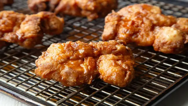 Video thumbnail for Our Boneless Fried Chicken Recipe Is Slathered In Hot Honey Mustard