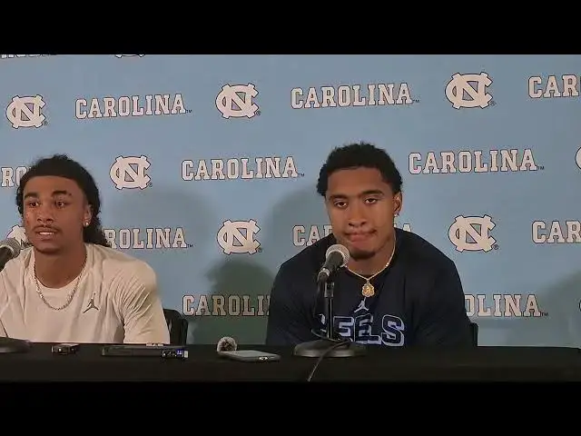 'Video thumbnail for UNC defensive back Gavin Gibson and quarterback Gio Lopez'