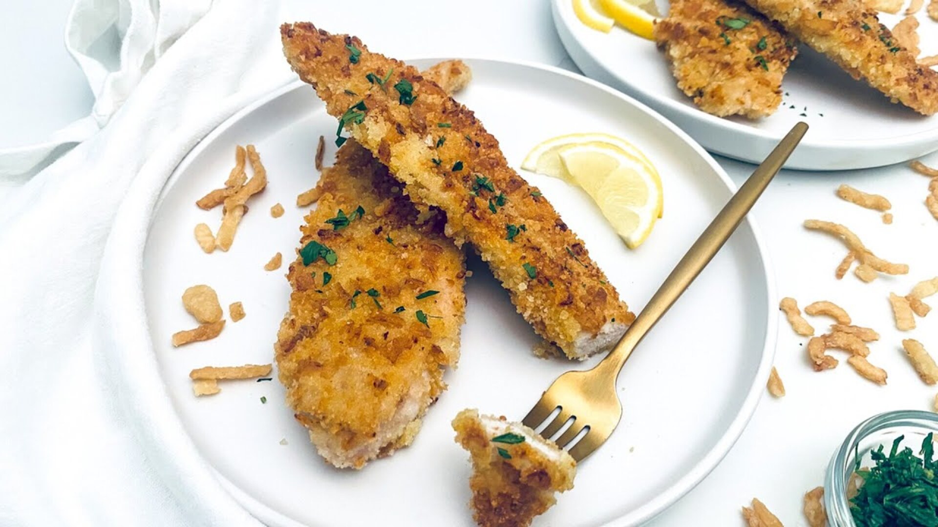 Video thumbnail for Crispy French Onion Chicken Tenders Recipe