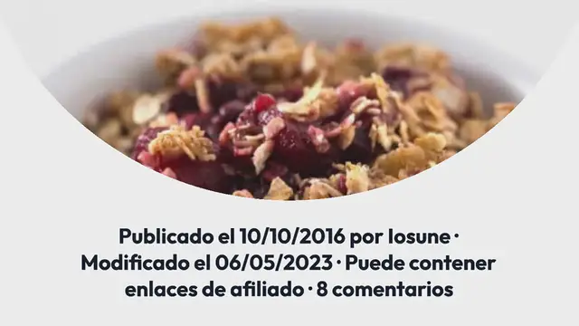 Video thumbnail for Crumble Vegano de Manzana y Moras Sin Grasa