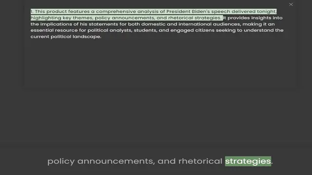Video thumbnail for highlighting key themes, policy announcements, and rhetorical strategies. It provides insights into the implications of his statements for both domestic and international audiences, making it an essential resource for political analysts,