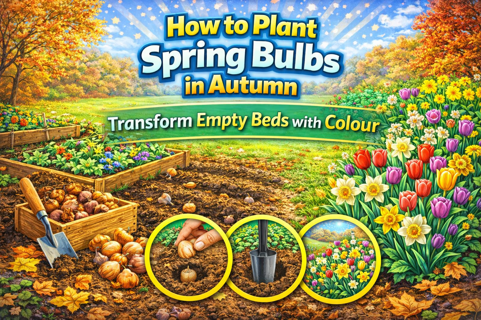 Video thumbnail for How to Plant Spring Bulbs in Autumn | Transform Empty Beds with Colour