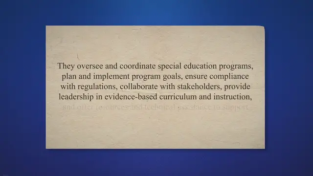 'Video thumbnail for Special Education Coordinator Job Description'