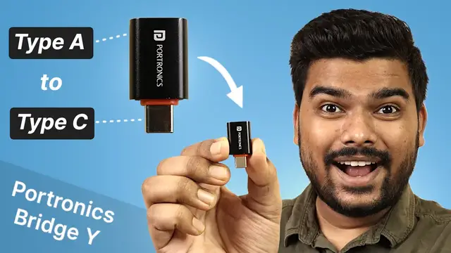 Video thumbnail for Type A to Type C Adapter With Sleek Design | Portronics Bridge Y Review