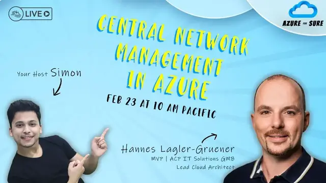 'Video thumbnail for Central Network Management in Azure - Azure for Sure - S2 - Ep. 4'