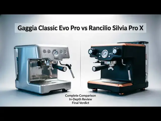 Video thumbnail for Gaggia Classic Evo Pro vs Rancilio Silvia Pro X  Complete Comparison, Review & Final Verdict