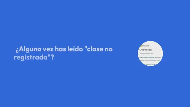 Video thumbnail for Cómo solucionar clase no registrada en Windows 10