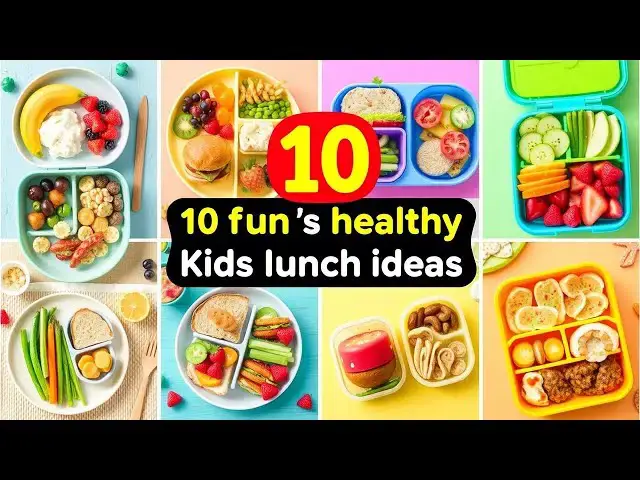 Video thumbnail for 10 Fun & Healthy Kids Lunch Ideas | Easy & Tasty Lunchbox Recipes