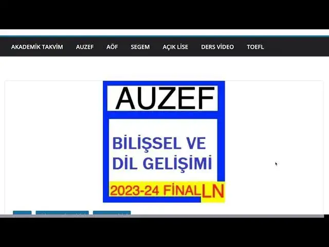 Video thumbnail for Auzef Bilişsel Ve Dil Gelişimi 2024 Final Soruları
