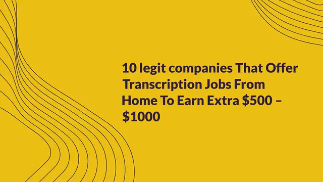 Video thumbnail for transcription jobs from home