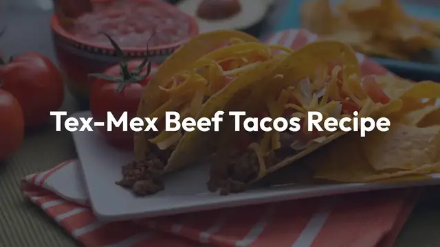 'Video thumbnail for Quick & Tasty Tex-Mex Beef Tacos'