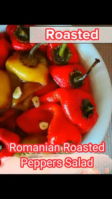 Video thumbnail for Romanian Roasted Peppers Salad