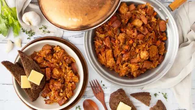'Video thumbnail for Hearty Bigos (Polish Hunter's Stew) Recipe'