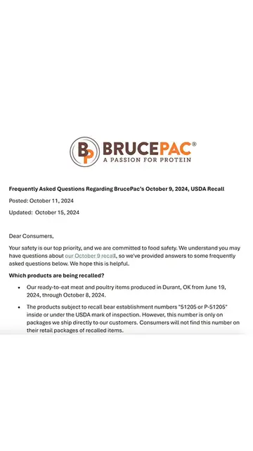 Video thumbnail for Hundreds of products sold at grocery chains such as Kroger, Wegmans, 7-11, Amazon and Trader Joe's, as well as schools, are part of a BrucePac meat recall involving almost 12 million pounds