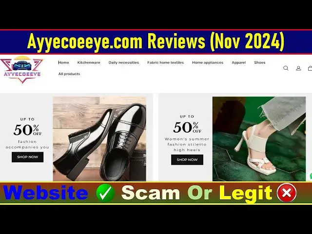 Video thumbnail for Ayyecoeeye Reviews: Before Buy Check Ayyecoeeye.Com Is Scam Or Legit? | Product Review