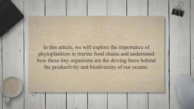 Video thumbnail for Role of phytoplankton in marine food chains