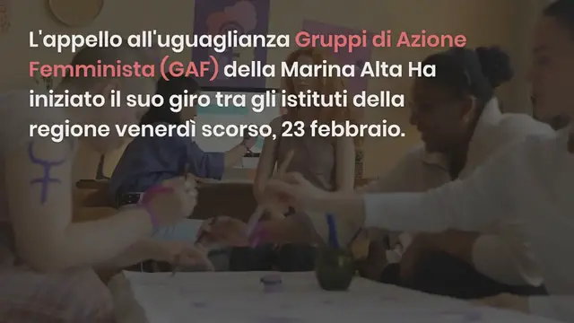 Video thumbnail for L'appello all'uguaglianza inizia il suo viaggio attraverso gli istituti della Marina Alta: