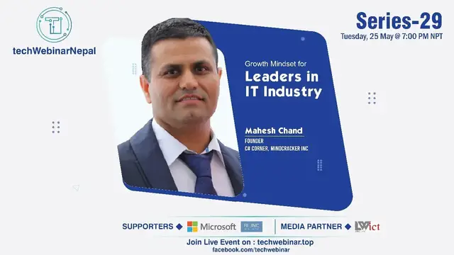 Video thumbnail for Growth Mindset for Leaders in IT Industry - techWebinarNepal