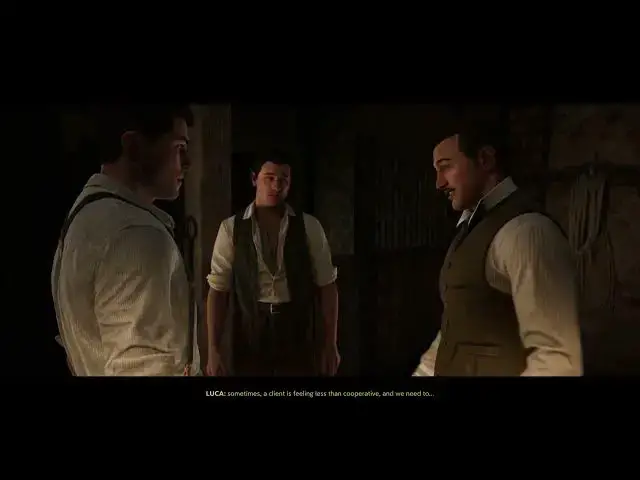 'Video thumbnail for Mafia: The Old Country - Chapter 3 Pizzu: Talk To Luca at Stables Cutscene | Ride Horses with Cesare'