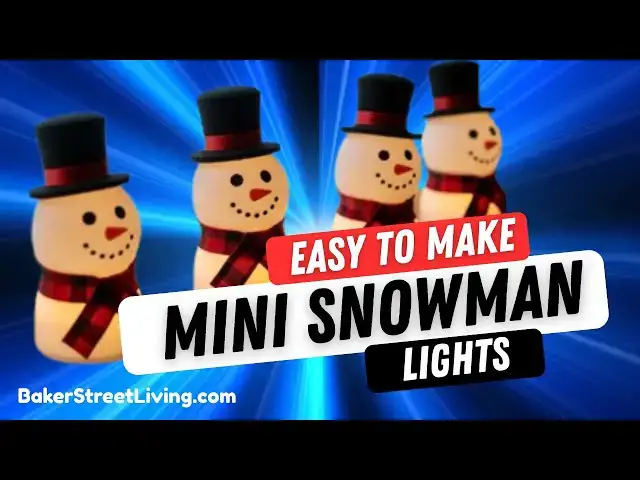 'Video thumbnail for Easy to Make Mini Snowman Lights'