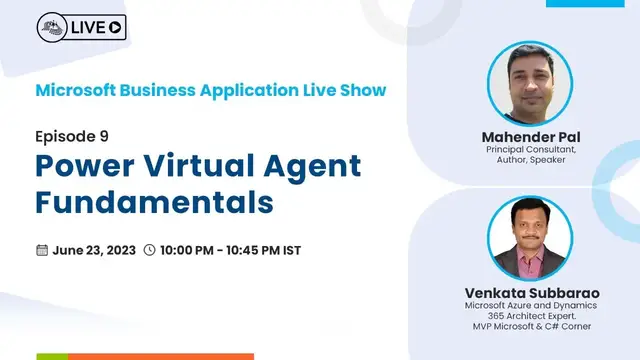 Video thumbnail for Power Virtual Agent Fundamentals : Microsoft Business Applications Live Show – Ep.9